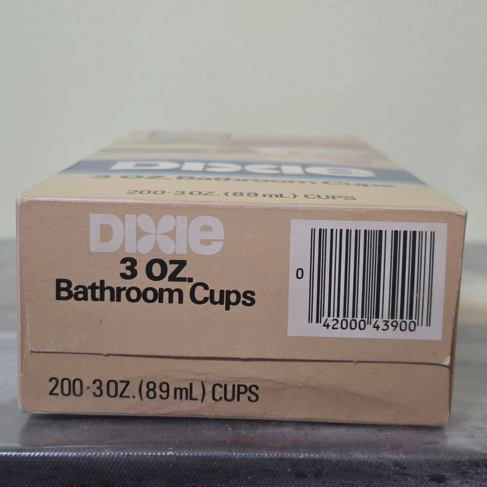 Sealed Dixie Bathroom Refill Cups Floral 200 Count 1984 Olympic Game Card Incl.